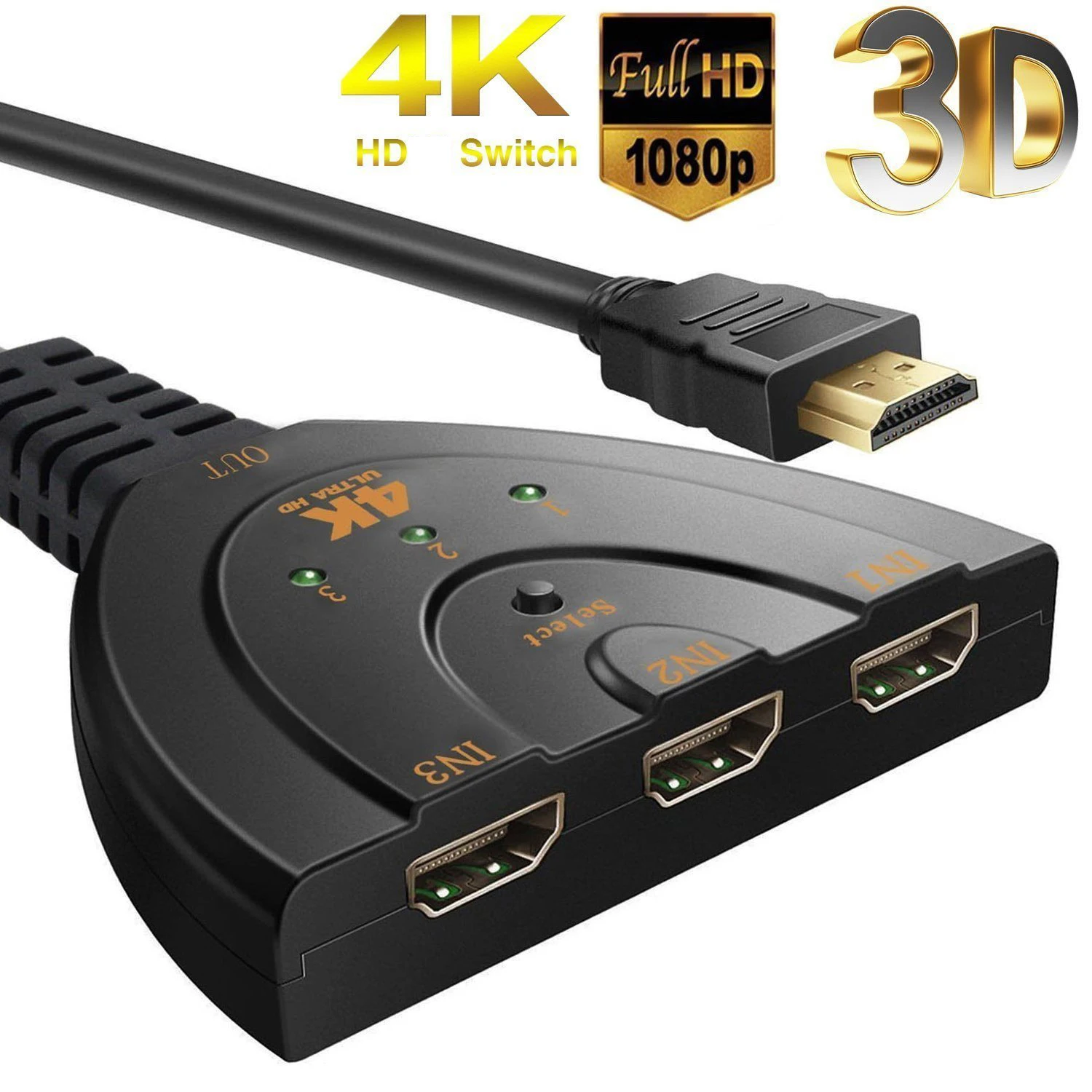 Esports Gaming Hub - HDMI-compatible Switch 4K*2K 3D Mini 3