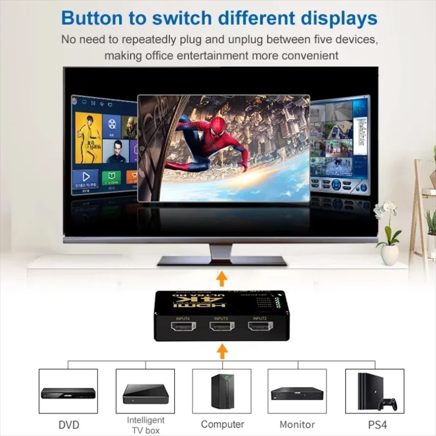 4K HDMI-compatible Switcher 5  - Esports Gaming Hub ulasan dan harga