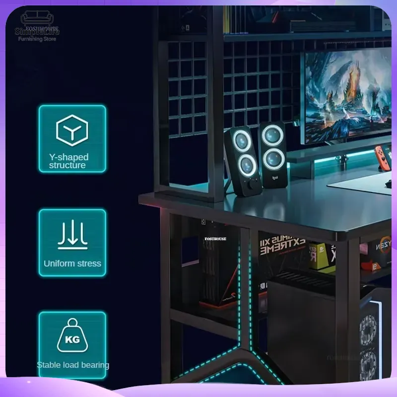 Nordic Computer Desk Gaming De - Esports Gaming School ulasan dan harga