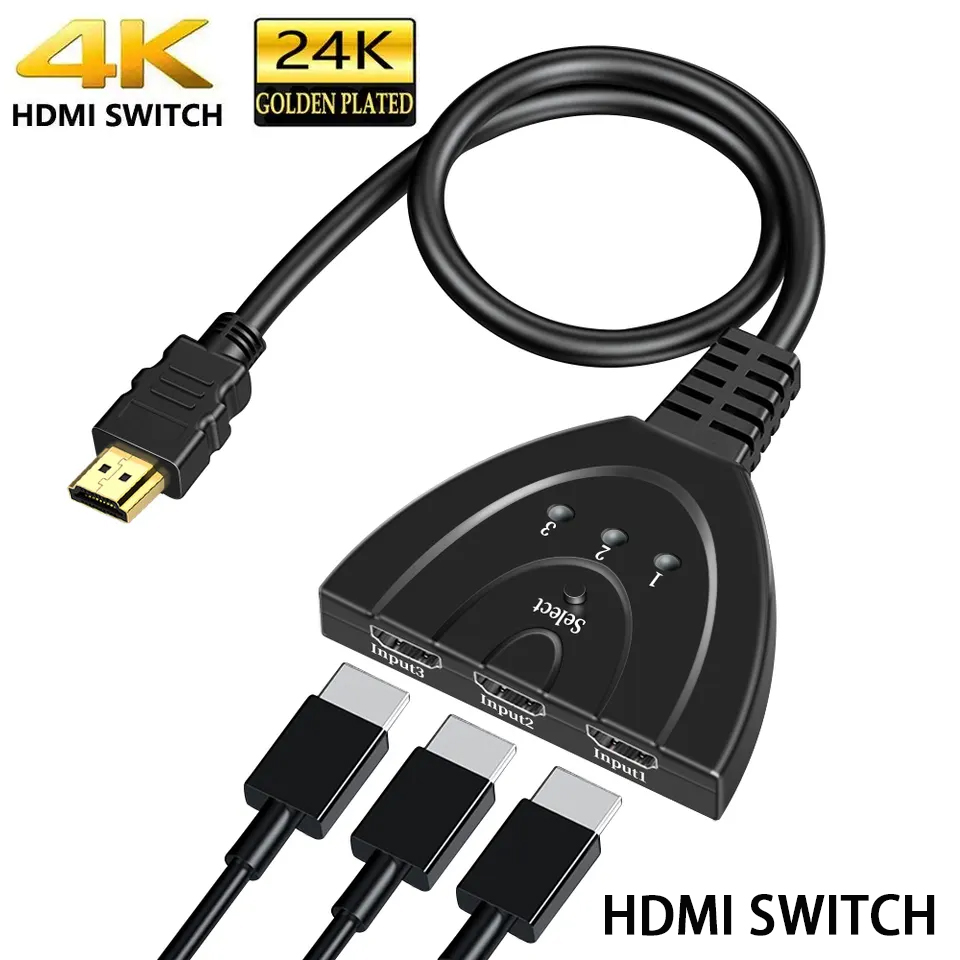 HDTV Switch 3 in 1 4k Splitter - Esports Gaming Hub ulasan dan harga