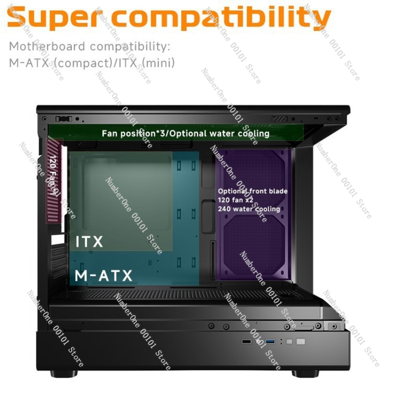 Panoramic Tempered Glass Gamin - Esports Gaming Pc Build ulasan dan harga